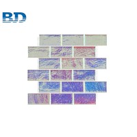 Bathroom Shower Border Iridescent Mosaic Tile Glass