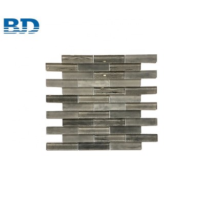 Bathroom Rectangle Strip Glass Mosaic Tile