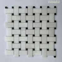 CRYSTAL WHITE STONE MOSAIC TILE