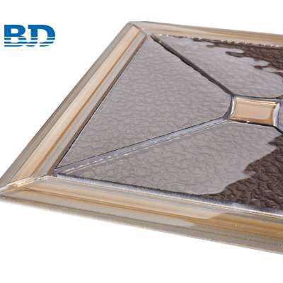 New Decor Trapezoid Textured Glass Water Jet Mosaic Tile