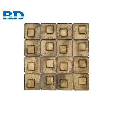 Double Square Foil Kitchen Backsplash Mosaic Glass Tile