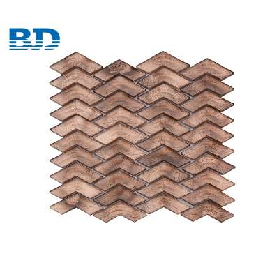 Bathroom Backsplash Chevron Crystal Glass Mosaic Tile