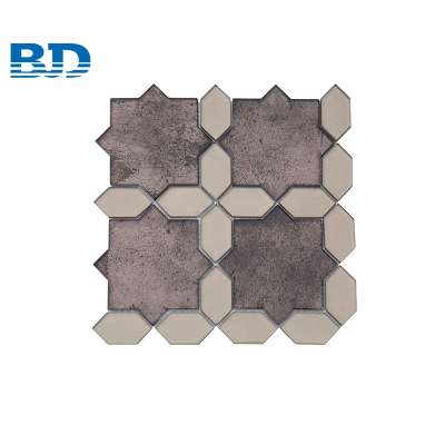 Factory Supply Glass Water Jet Mosaic Tile for Kitchen Backsplash