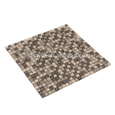 Shades of gray mini glass square swimming pool glass mosaic tiles