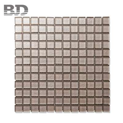 Supply earth glass mosaic square swimming pool mosaic