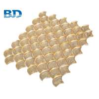 Gloss Gold Foiled Fish Scale Glass Mosaic Tile