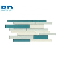 Kitchen Wall Tile Linear Textured Recycled Glass Mosaic