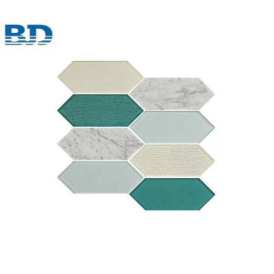 Wash Basin Backsplash Stone Mosaic Glass Tiles